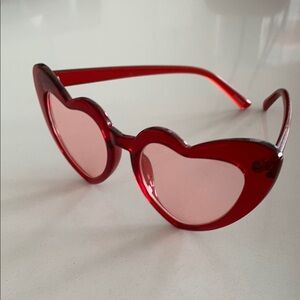 Red Heart-Shaped Sunglasses